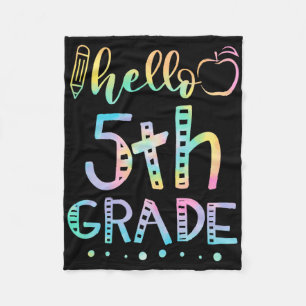Hallo vijfde klas 5e klas Byck naar school leraar Fleece Deken