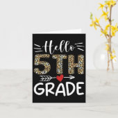 hallo vijfde klas eerste dag van het schoolteam 5 kaart (Gele Bloem)