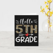 hallo vijfde klas eerste dag van het schoolteam 5 kaart (Gele Bloem)