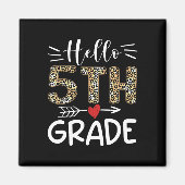 hallo vijfde klas eerste dag van het schoolteam 5 magneet (Voorkant)