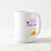 Hallo vijfde klas - Fun Teacher Coffee Mok (Voorkant rechts)