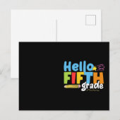 Hallo Vijfde klas Team 5e klas Vibes Eerste Dag Briefkaart (Voorkant / Achterkant)