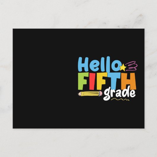 Hallo Vijfde klas Team 5e klas Vibes Eerste Dag Briefkaart (Voorkant)