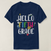 hallo vijfde klas terug naar school, leerkracht t-shirt (Design voorkant)