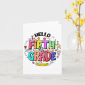 hallo vijfde klas van het vijfde klas-team terug n kaart (Gele Bloem)