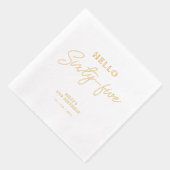 Hallo Vijfenzestig Modern Script 65ste verjaardags Folie Servetten (Rechts)