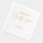 Hallo Vijfenzestig Modern Script 65ste verjaardags Folie Servetten (Links)