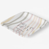 Hallo Vijftig eenvoudige 50ste verjaardagspapier B Papieren Bordje (Gebogen)