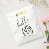 Hallo Vijftig minimalistische 50ste verjaardagsfee Bedankzakje (Gezegeld)