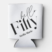 Hallo Vijftig moderne minimale elegante 50ste verj Blikjeskoeler (Voorkant)