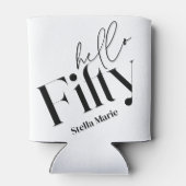 Hallo Vijftig moderne minimale elegante 50ste verj Blikjeskoeler (Achterkant)