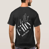 Hallo Vijftig moderne minimale elegante 50ste verj T-shirt (Achterkant)