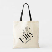 Hallo Vijftig moderne minimale elegante 50ste verj Tote Bag (Achterkant)