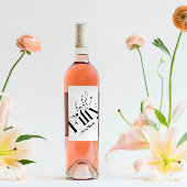 Hallo Vijftig moderne minimale elegante 50ste verj Wijn Etiket