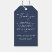 Hallo Vijftig moderne minimale marine blauw 50ste  Cadeaulabel (Achterkant)