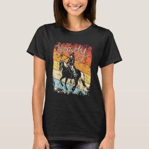 Hallo Vintage Cowgirl Paardrijden Rodeo Western C T-shirt