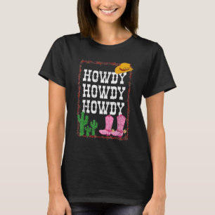 Hallo Vintage Rodeo Westers Zuiden Cowgi T-shirt