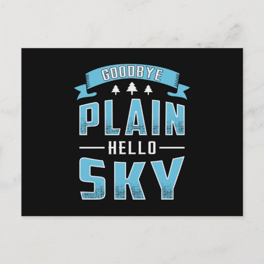 Hallo Vintage Skydiver Goodbye Plain Briefkaart (Voorkant)