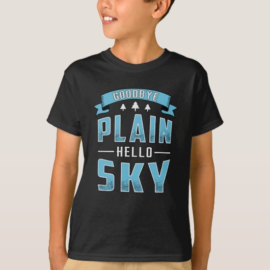 Hallo Vintage Skydiver Goodbye Plain T-shirt (Voorkant)
