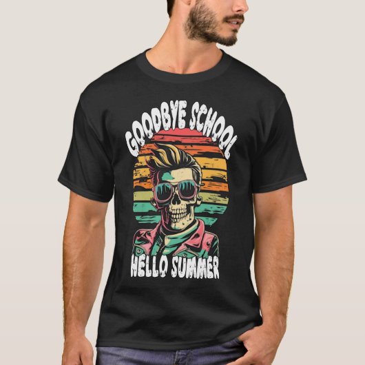 hallo vintage vaarwel school t-shirt (Voorkant)