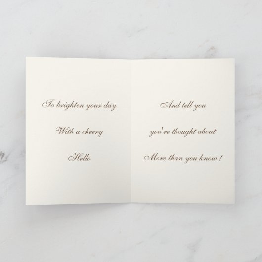 Hallo Vintage Vrolijk Kaart (Binnen)