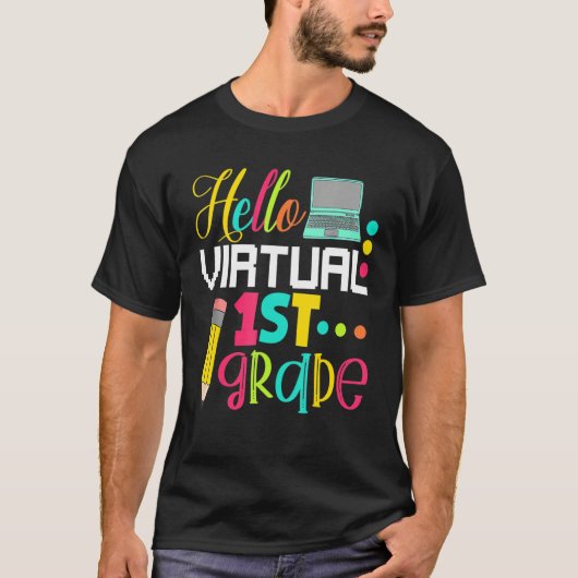 hallo Virtuele 1ste graad terug naar School 2022 T-shirt (Voorkant)