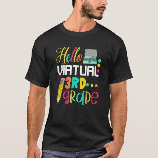 hallo virtuele 3de graad terug naar School 2020 T-shirt (Voorkant)