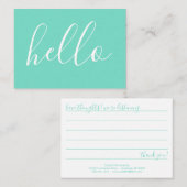 hallo visitekaartje (Voorkant / Achterkant)