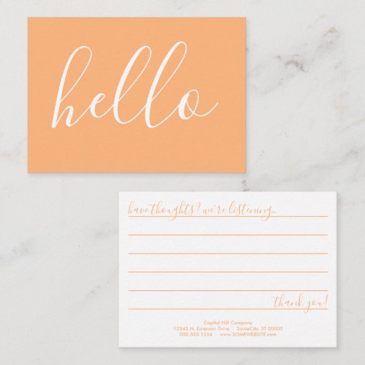 hallo visitekaartje (Voorkant / Achterkant)