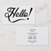 Hallo Visitekaartje (Voorkant / Achterkant)