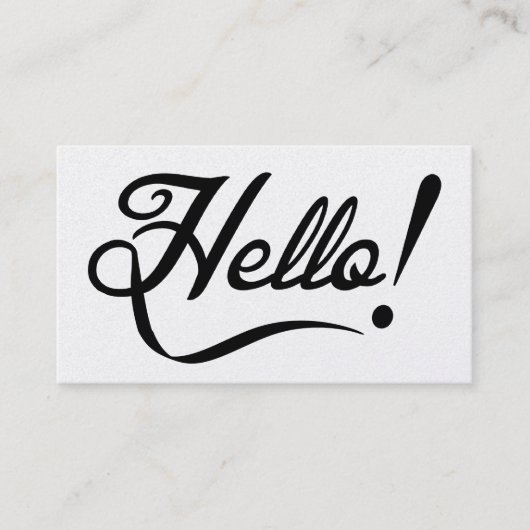 Hallo Visitekaartje (Voorkant)