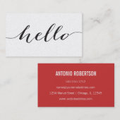hallo visitekaartje, gepareld papier visitekaartje (Voorkant / Achterkant)