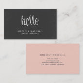 Hallo Visitekaartje Krijtbord (Voorkant / Achterkant)