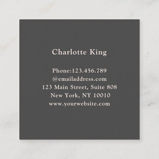 Hallo Visitekaartje Moderne Cirkel (Achterkant)