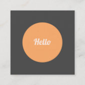 Hallo Visitekaartje Moderne Cirkel (Voorkant)