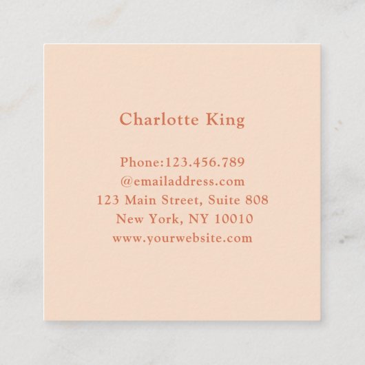 Hallo Visitekaartje Moderne Cirkel (Achterkant)