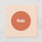 Hallo Visitekaartje Moderne Cirkel (Voorkant)