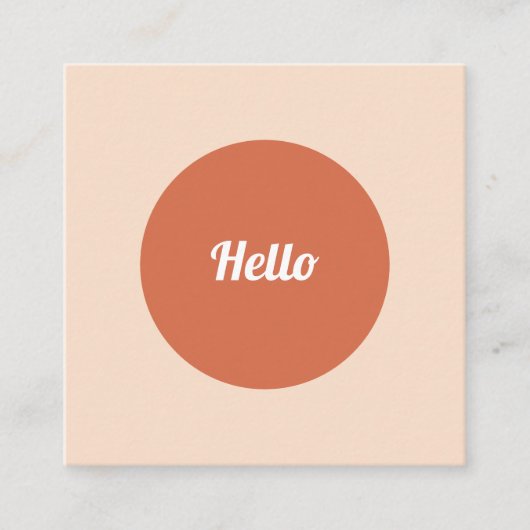 Hallo Visitekaartje Moderne Cirkel (Voorkant)