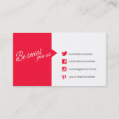 Hallo visitekaartje Rood & wit (Achterkant)