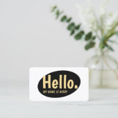 Hallo Visitekaartje voor sociale netwerken (Staand voorkant)