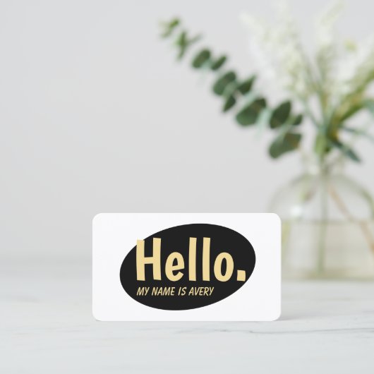 Hallo Visitekaartje voor sociale netwerken (Staand voorkant)