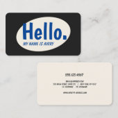 Hallo Visitekaartje voor sociale netwerken (Voorkant / Achterkant)