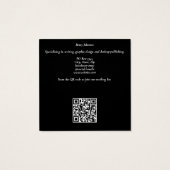 Hallo Visitekaartje Zwart en Goud Glitter (Achterkant)