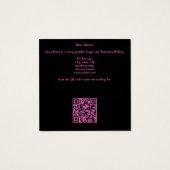 Hallo Visitekaartje Zwarte en holografische glitte (Achterkant)