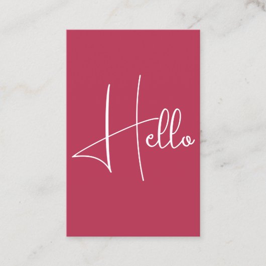 hallo Visitekaartjes Elegant Modern Verticaal (Voorkant)