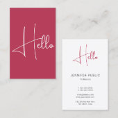 hallo Visitekaartjes Elegant Modern Verticaal (Voorkant / Achterkant)