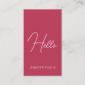 hallo Visitekaartjes Moderne verticale kalligrafie (Voorkant)