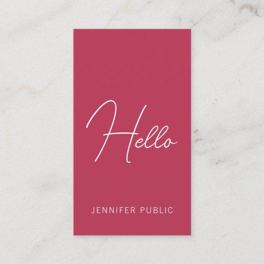 hallo Visitekaartjes Moderne verticale kalligrafie (Voorkant)