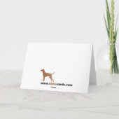 hallo.  Vizsla-kaart. Kaart (Achterkant)