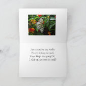 Hallo Vlinder en bloemen Hi/Wenskaart Kaart (Binnen)